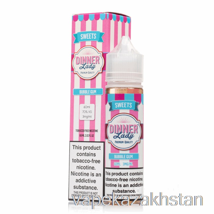 Vape Kazakhstan Bubblegum - Vape Dinner Lady E-Liquid - 60mL 0mg